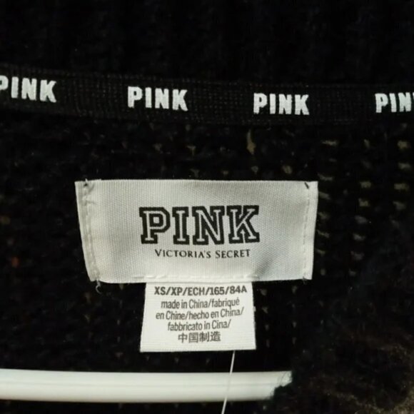 VS PINK BLACK BOYFRIEND KNIT SWEATER - Picture 8 of 8